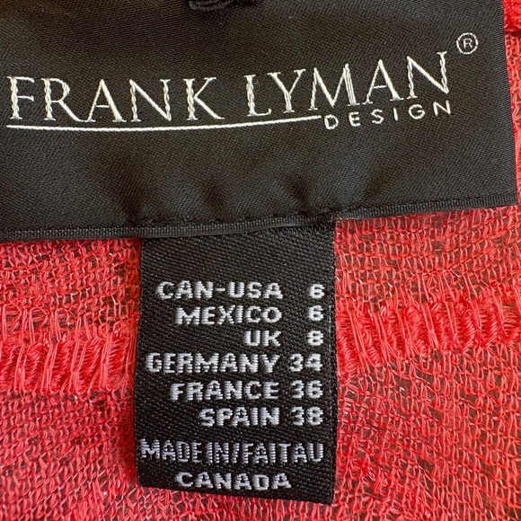 Frank Lyman Design Pink Sparkle Textured Drapey Open Cardigan women's size Small - Picture 6 of 9